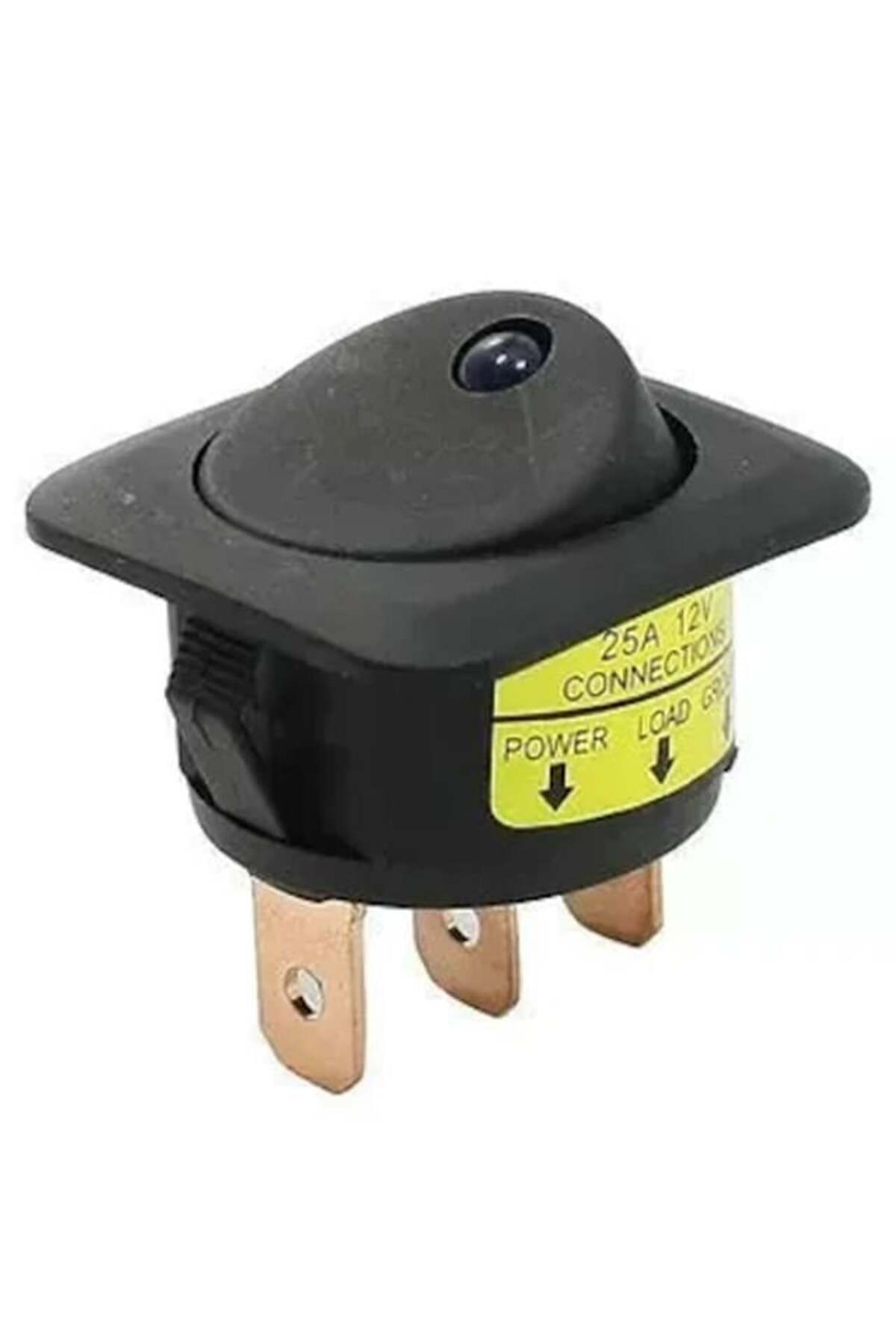 AyrStore Powermaster Ic-132D Işıklı 3 Pinli 12 Volt 25 Amper Açma-Kapama Anahtarı Kırmızı