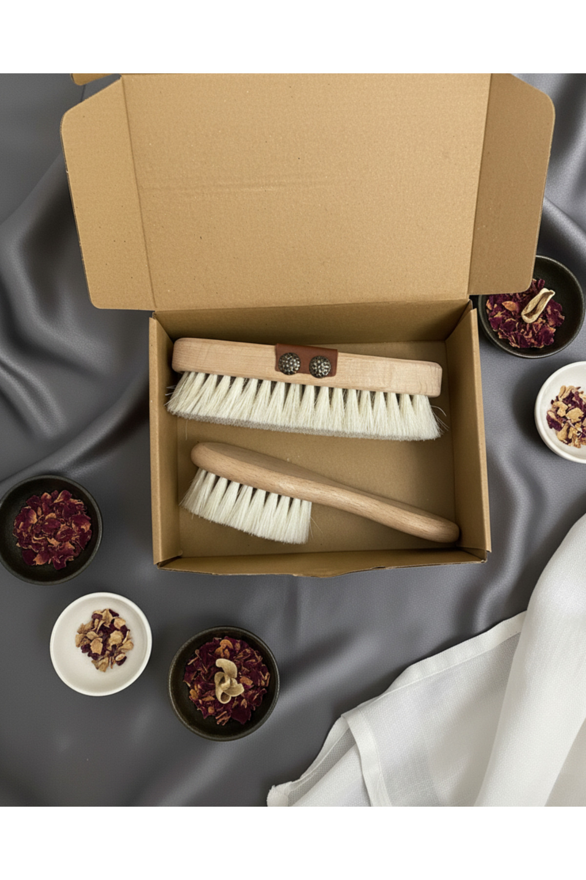 Pureme Global PureMe Serenity & Angel Soft İkili Masaj Fırçası Seti – Selülit & Anne - Bebek Cilt Bakımı