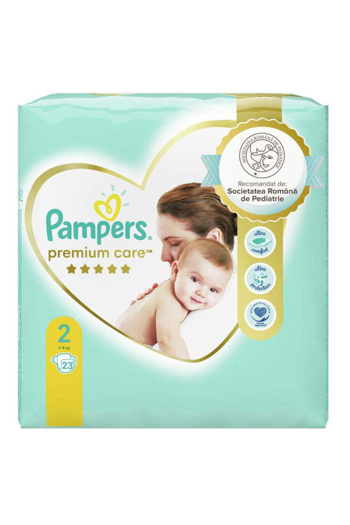 Pampers Βρεφικές πάνες Premium Care, μέγεθος 2, 4-8kg, 23 τεμάχια,