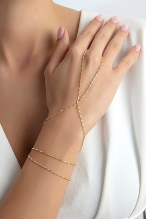 SARIASLAN İtalyan Küp Zincirli Çift Dolama 14 Ayar Altın Rengi Gümüş Şahmeran