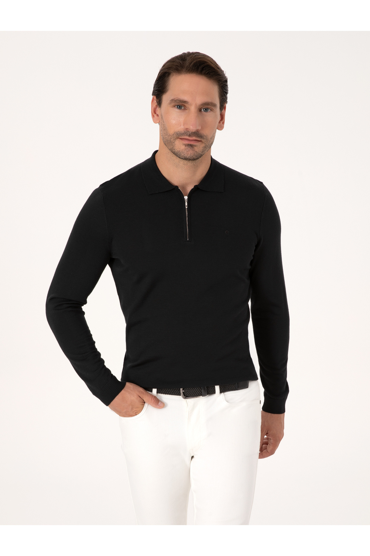 ژاکت مشکی معمولی فیت برند کاشارل کد:(50318901-VR046) Cacharel