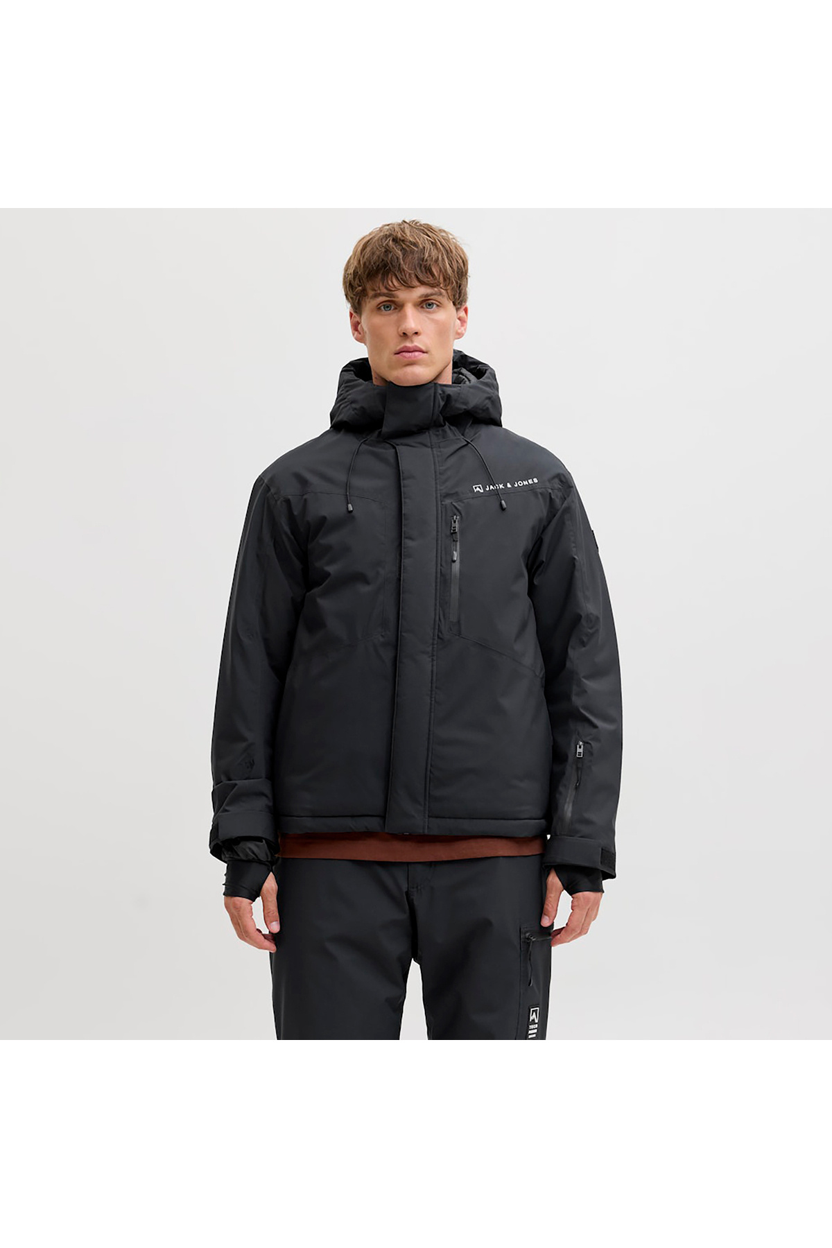 جک اند جونز کاپشن مشکی مردانه آلپ (۱۲۲۸۴۶۴۹-BBT)