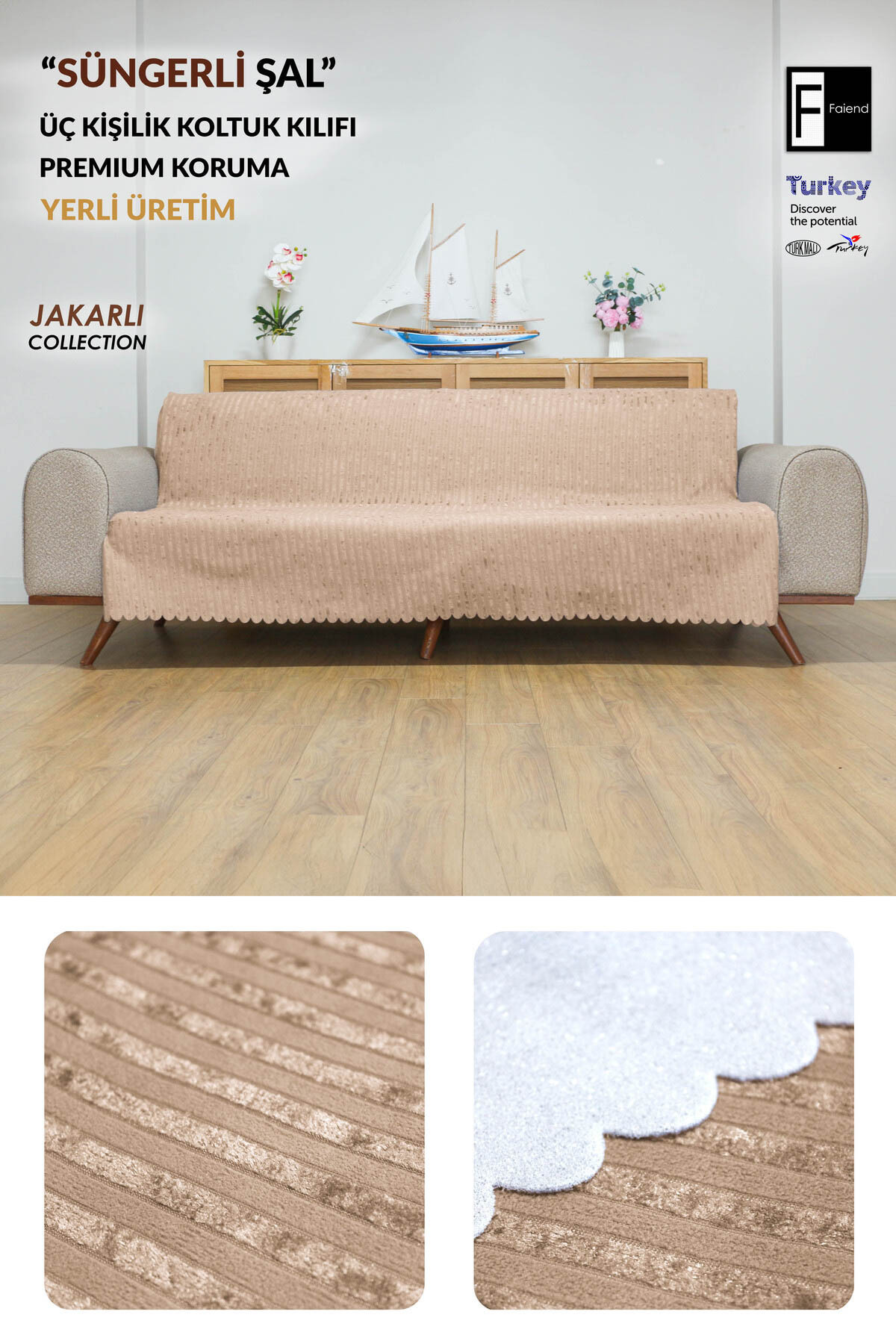 Non-Slip Sofa Sponge Velvet Sofa - Sofa Cover