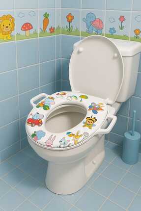 CKM silikon Süngerli Çocuk Klozet Adaptörü Tuvalet Eğitici Alıştırıcı Kulplu ...