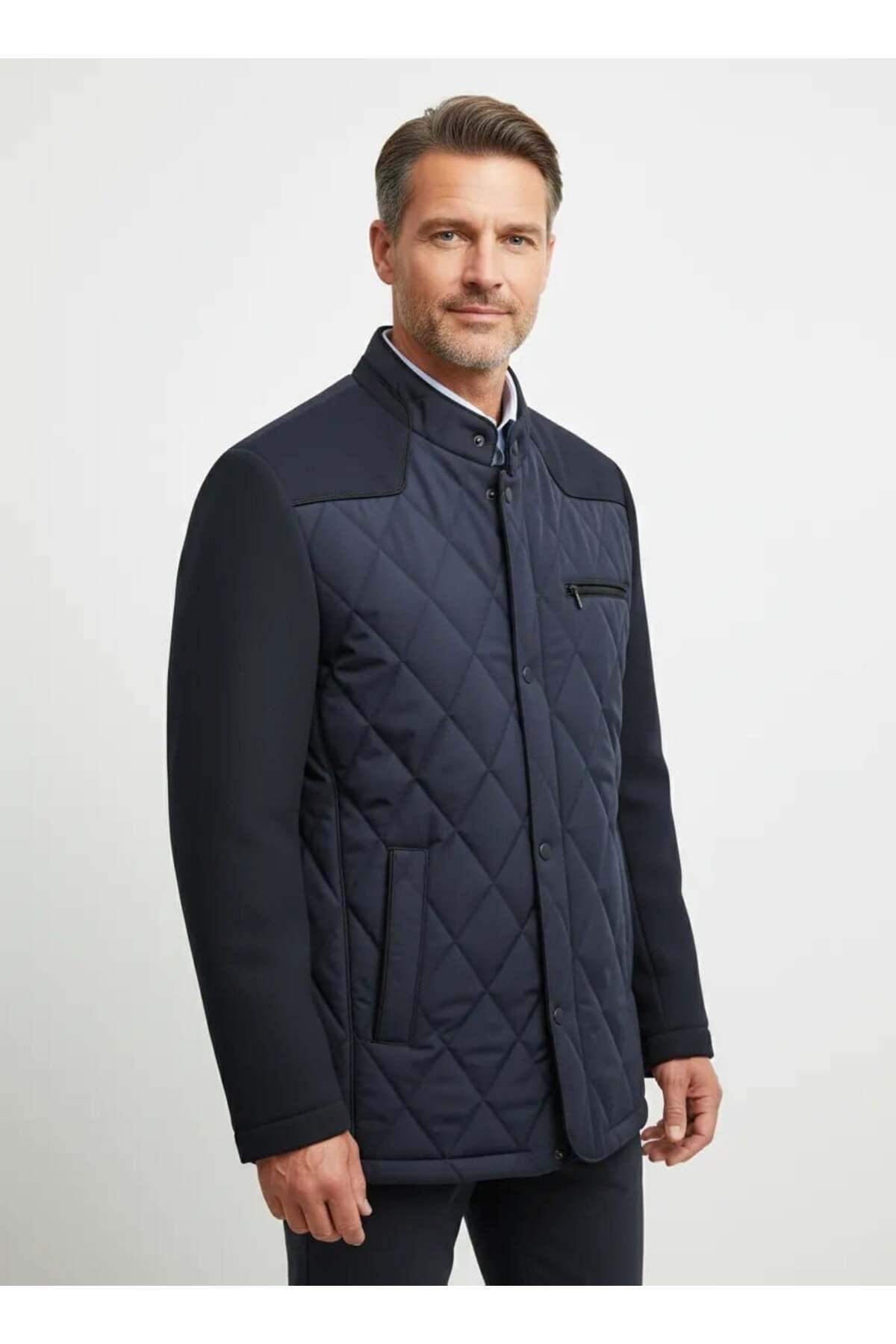  کاپشن لحافی مردانه سرمه‌ای