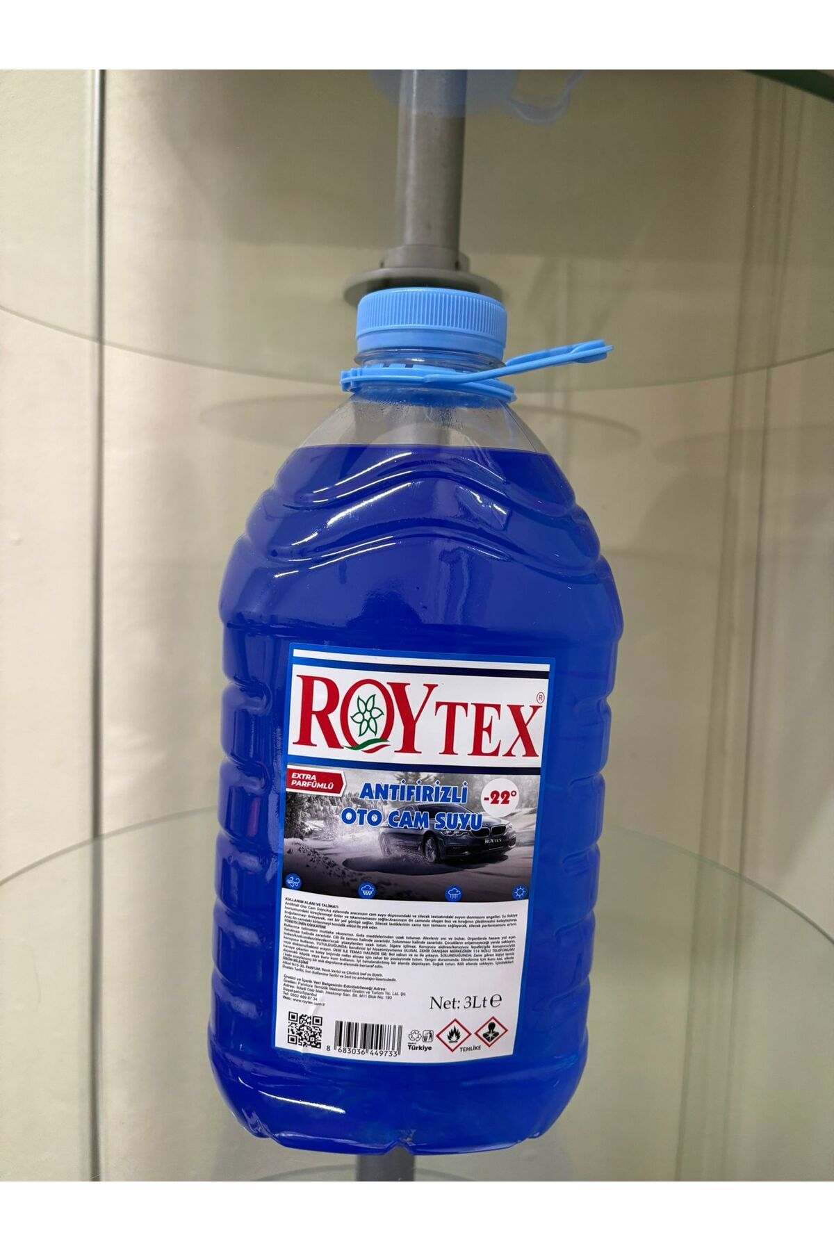 ROYTEX Antifrizli cam Suyu 3 Lt Yüksek Alkol Oranlı (%35) -22 Derece