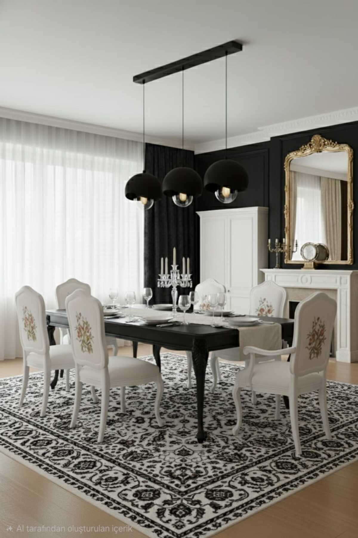 Concrete Look Scandinavian & Bohemian Style Long 3-Piece Stylish Design Pendant Chandelier (Bulb gift)