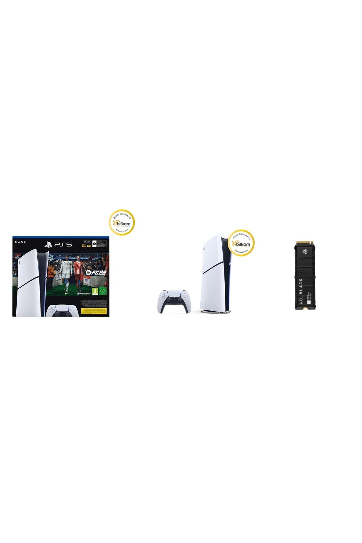 Sony Playstation 5 Digital FC26 Bundle ve WD Black 2TB SN850P 7300MB/S-6600MB/s