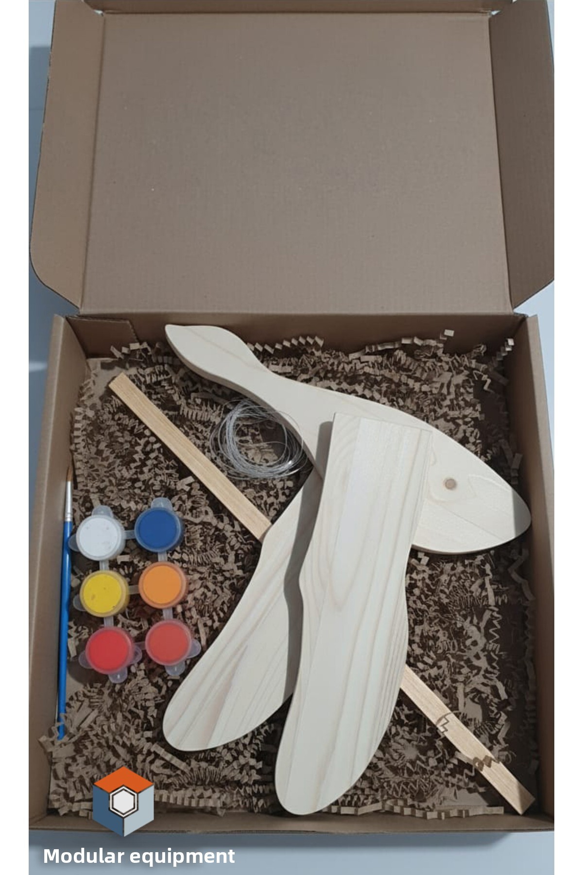 کیت نقاشی پرندهٔ در حال پرواز دست‌ساز ۱۰۰٪ چوب طبیعی، آموزش کودکان