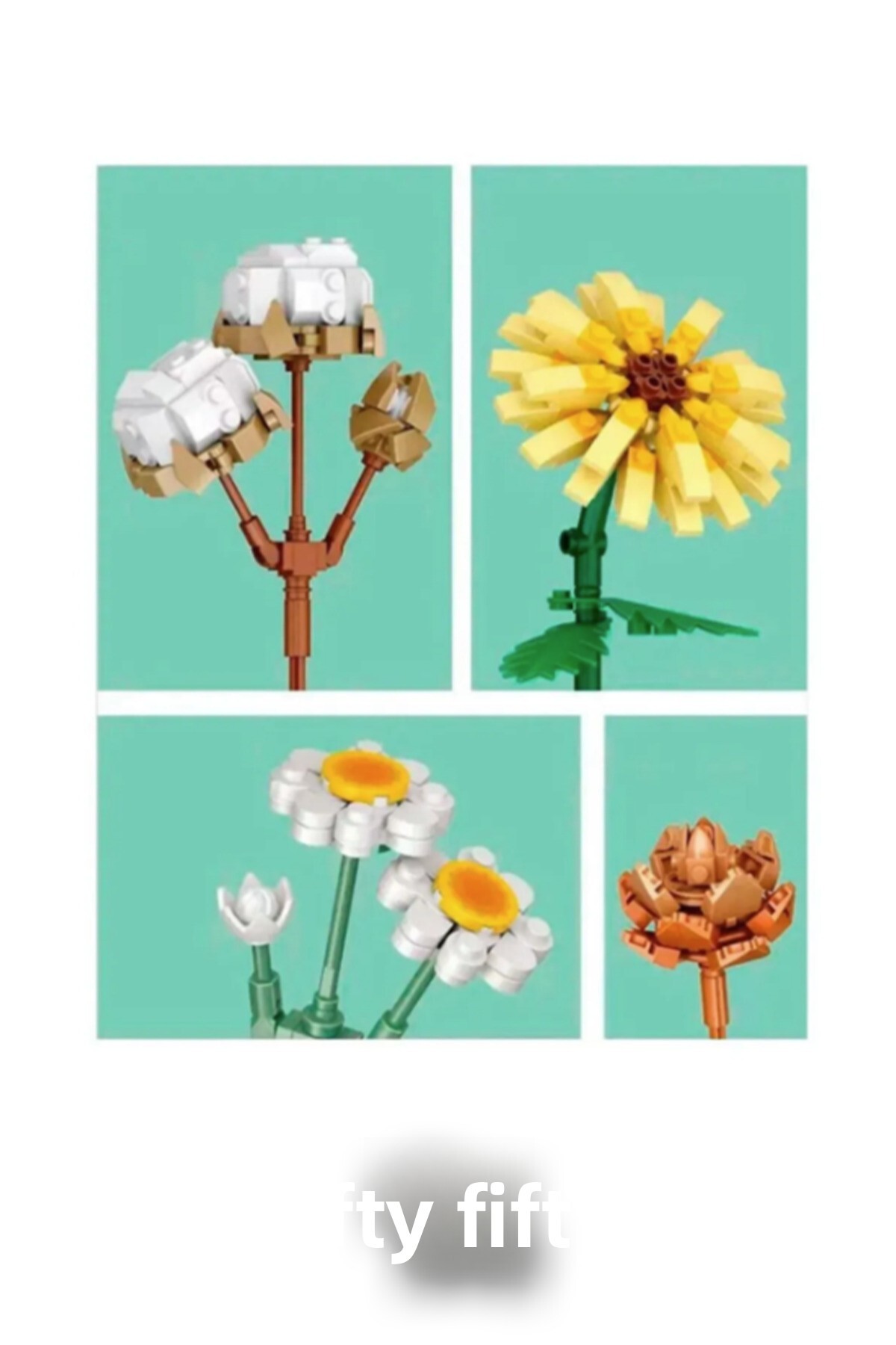 بسته گل تزئینی و کلکسیونی لوژ ۶۴۶ تکه، ست ساخت مدل گل FFFLZ-1670