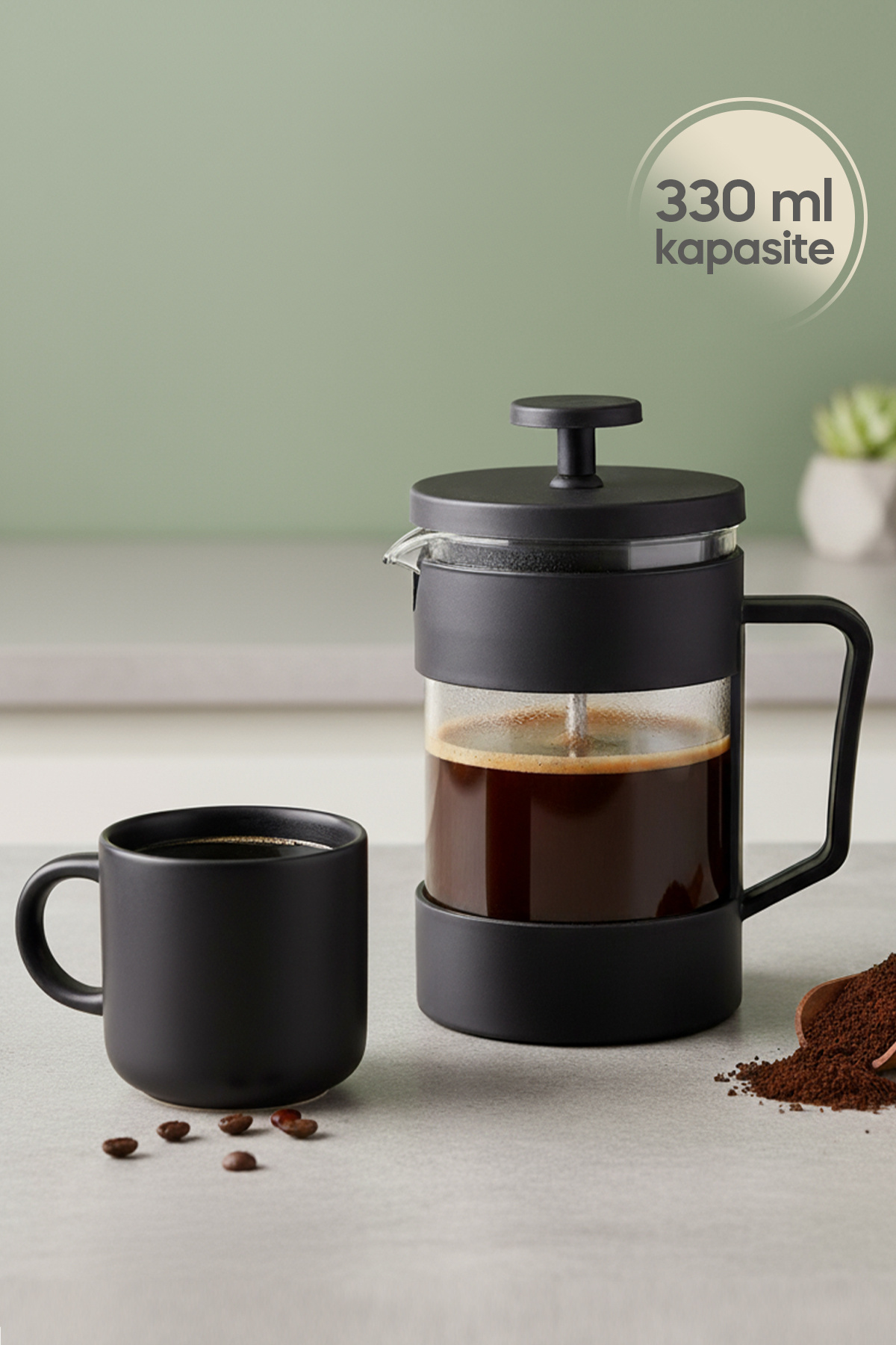 Mulier ZCM-7202 French Press 350 ml (Bitki Çayı & Kahve Uyumlu)