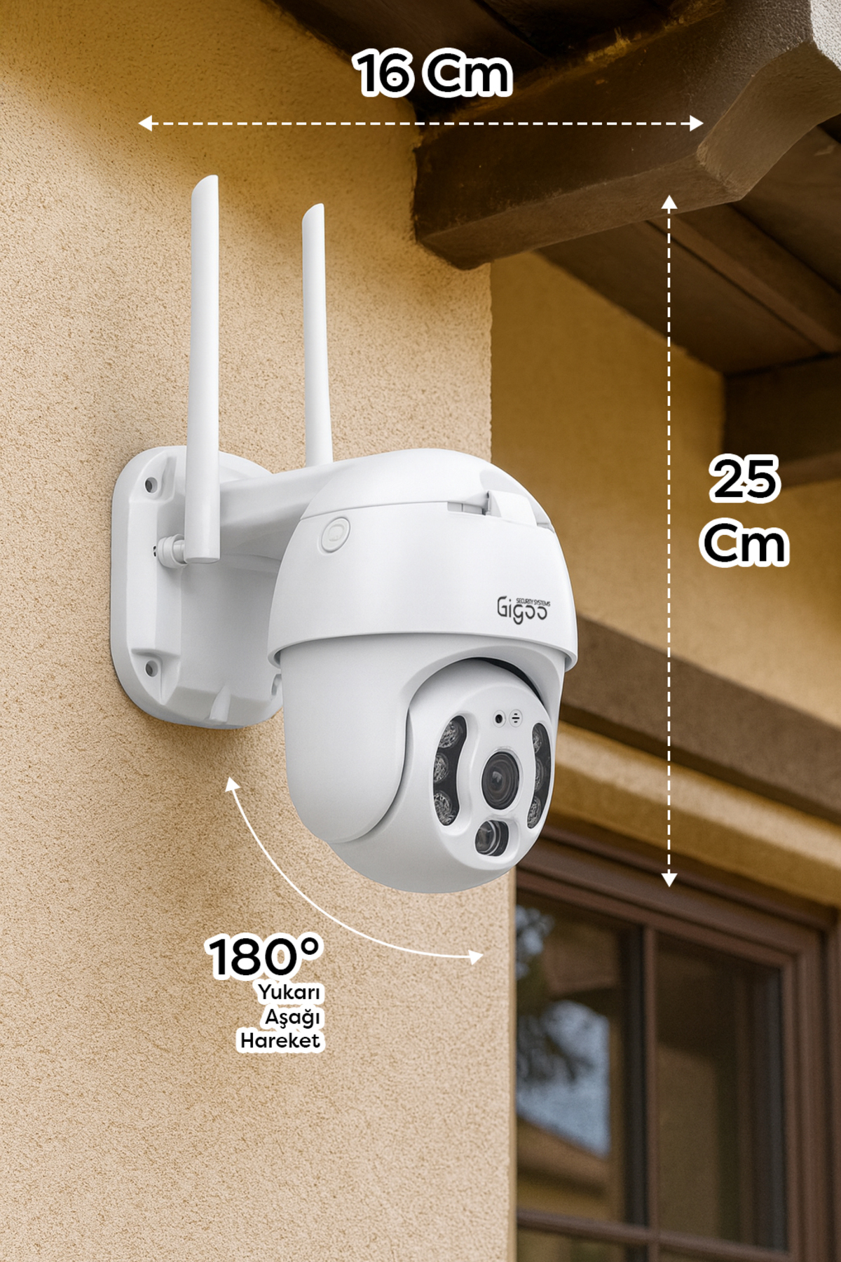 Gigoo Ptz Iç Ve Dış Mekan 360 Derece Çift Antenli 1080p Speed Dome Tipi Ip Güvenlik Kamerası fotoğrafı 6 (önizleme)
