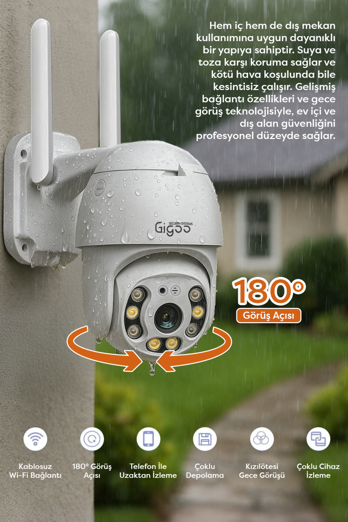 Gigoo Ptz Iç Ve Dış Mekan 360 Derece Çift Antenli 1080p Speed Dome Tipi Ip Güvenlik Kamerası fotoğrafı 4 (önizleme)