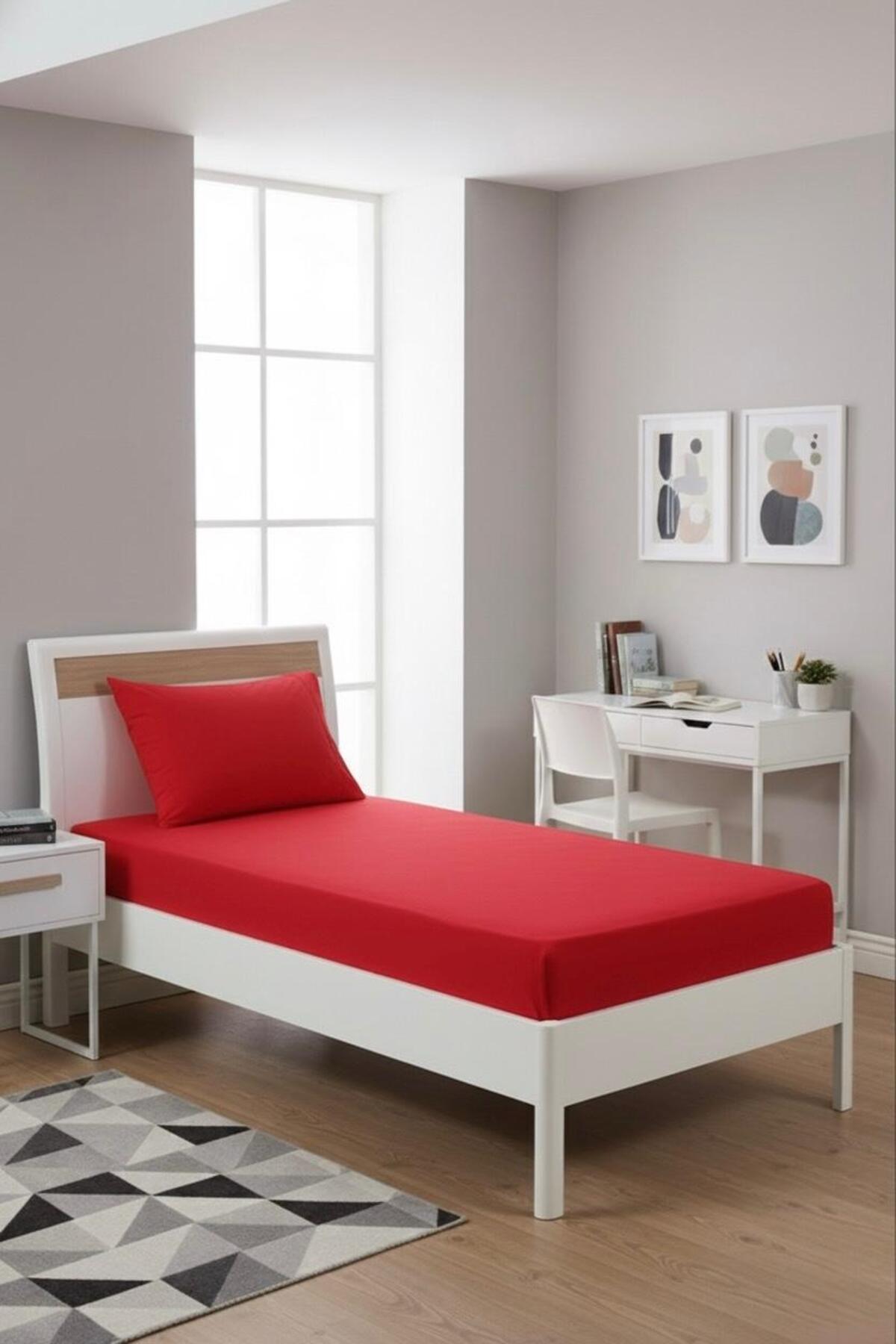 سرویس ملحفه یک نفره  dzkırmızı100x200