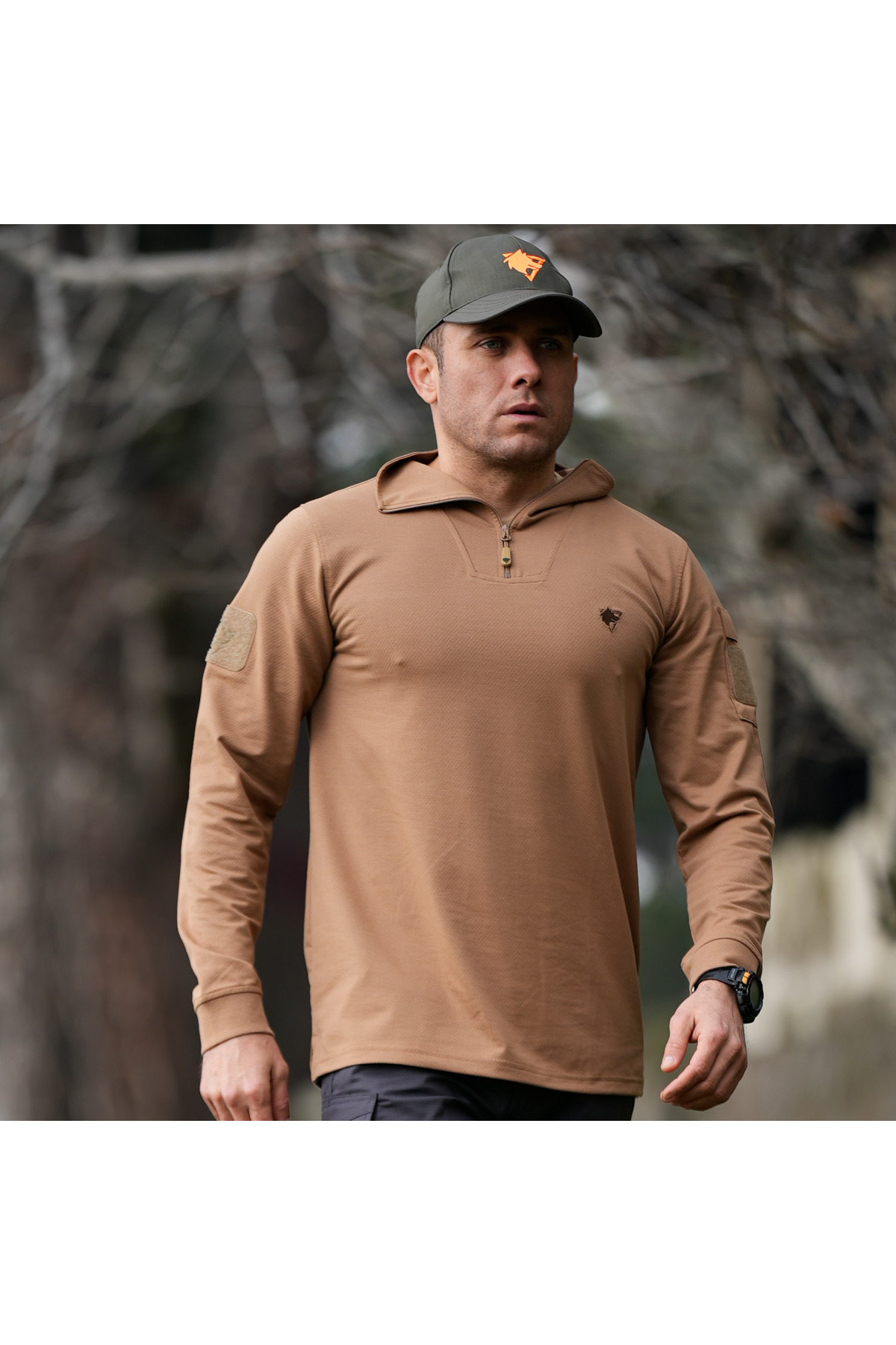 Wolftrap Tactical IRAZ Balıkçı Yaka Uzun Kollu Taktik T-Shirt Bej görsel 6