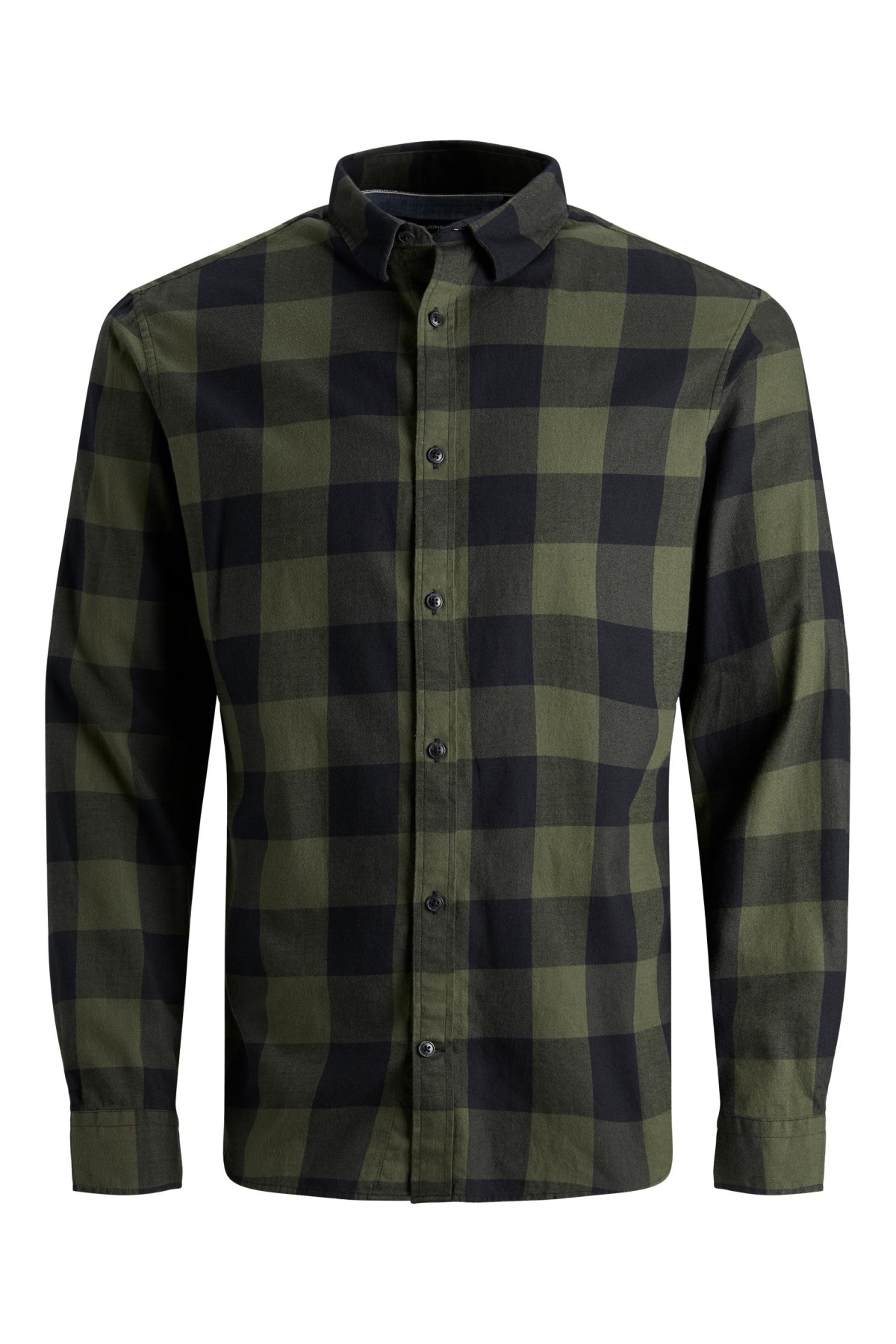 جک اند جونز پیراهن مردانه سبز رنگ بریتانیایی Jjegıngham Twill L/S Noos - کد 12181602