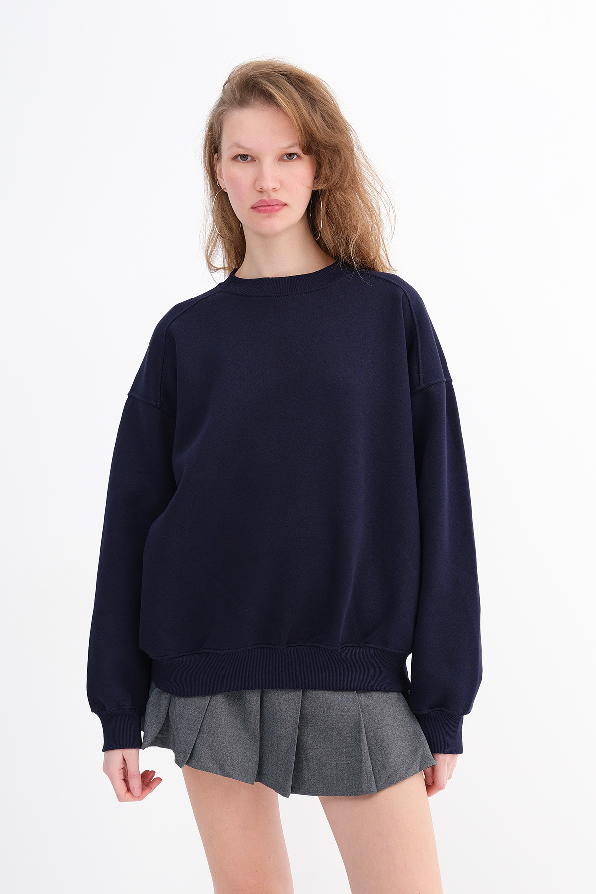 Addax Şardonlu Basic Sweatshirt S3408-K11 görsel 2