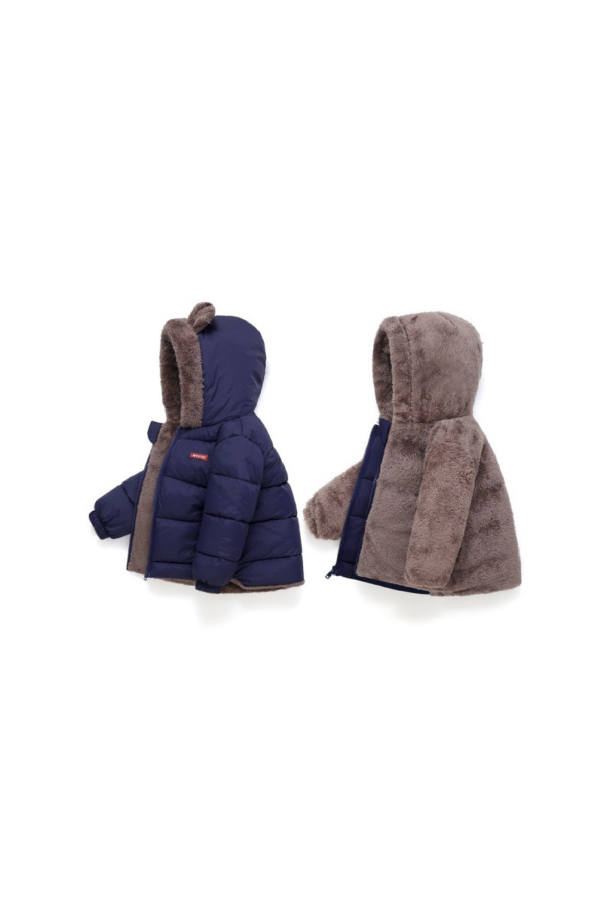 melisam.msg Kız Erkek Çocuk Kış Kalın Sevimli Peluş Mont fotoğrafı 6 (önizleme)