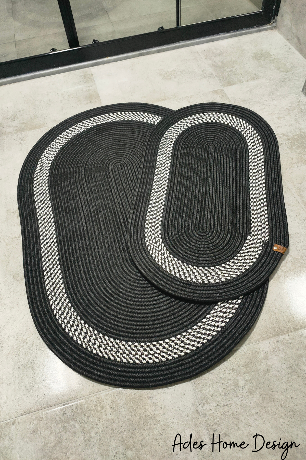 Jute 2-Piece Mat, Bath Mat, Door Mat, Balcony Mat, Mat Set, Gift, Dowry