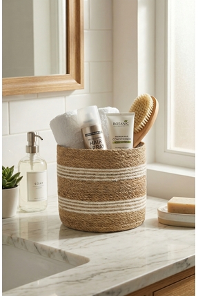 Genel Markalar Çizgili Dekoratif Saksı Sepeti – Bitki & Saksı Kılıfı-6 Farklı...