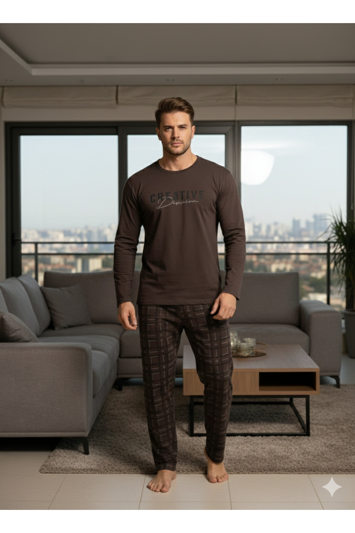 Sude HOMEWEAR  Erkek Büyük Beden Pijama - Görsel 2