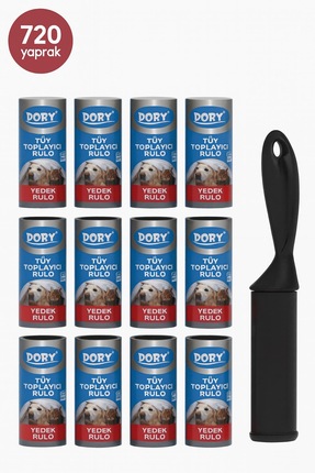 Dory Tüy Toplayıcı Aparat + 12 Adet Yedek Rulo (60 YAPRAK)