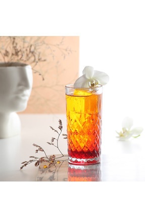 LAV Odin Cam Meşrubat Bardağı 4'lü 356 ml (Kokteyl/Büyük Su/Soğuk Kahve Barda...