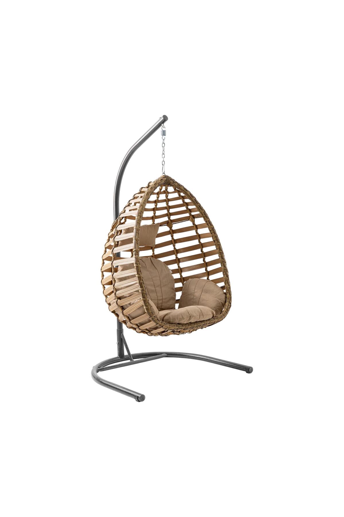 Gumbet Single Rattan Garden Swing | Balcony Swing