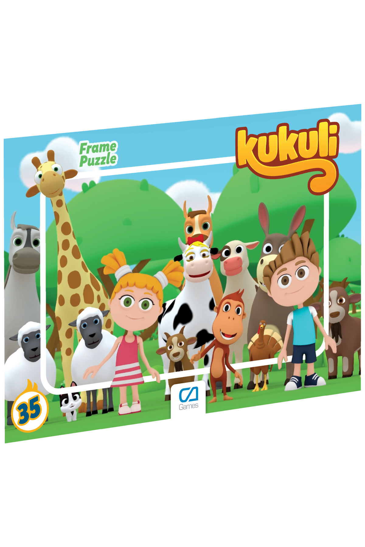 CA Games Kukuli Frame Puzzle 35 Parça (KARIŞIK MODEL 1 ADET) fotoğrafı 2 (önizleme)