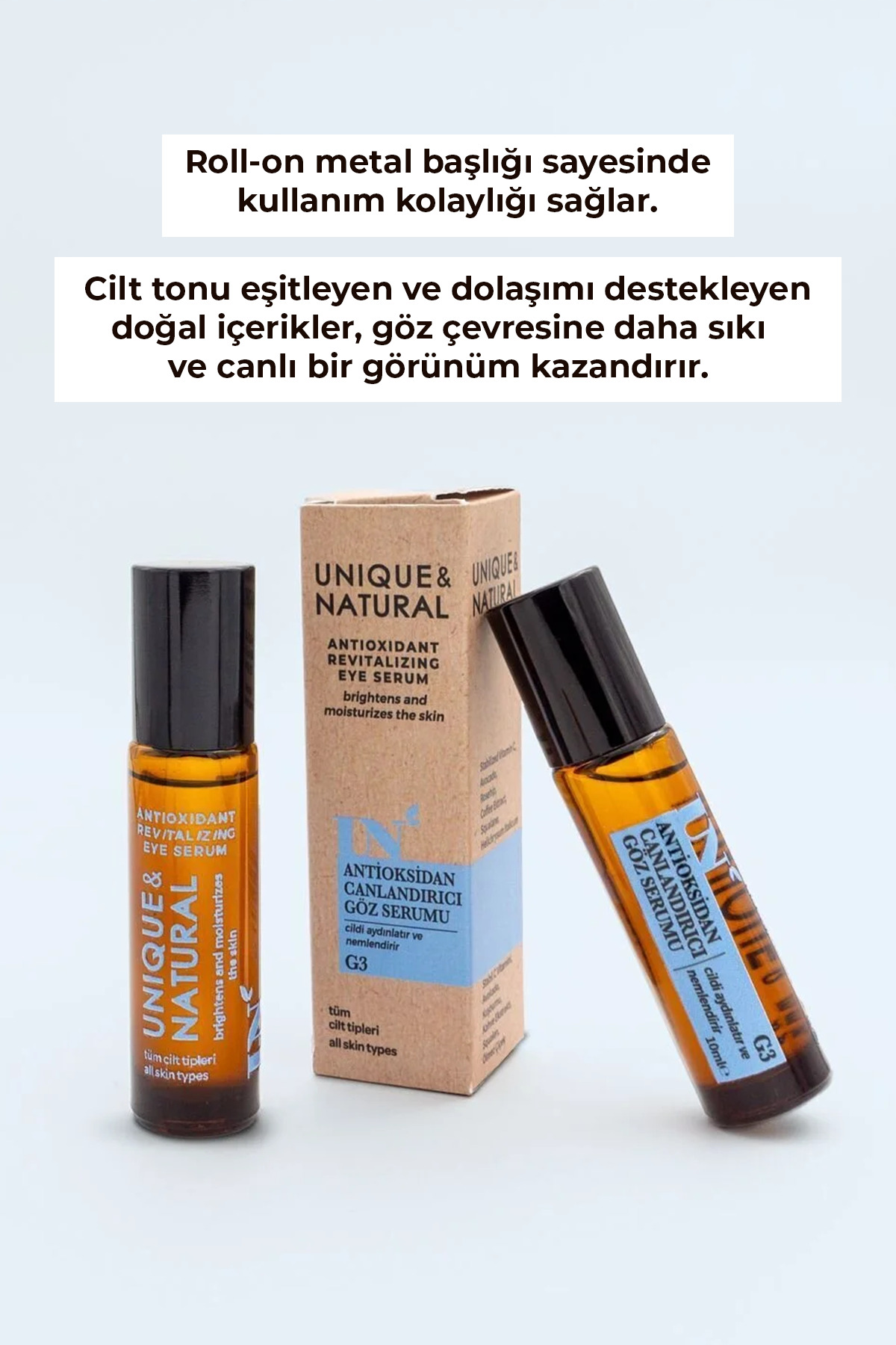 UN Unique & Natural Antioksidan Canlandırıcı Göz Serumu 10 ml — 8684298952191