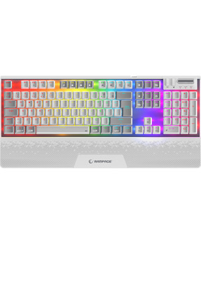 Rampage Carbon Pro Bg Bluetooth Klavye Şarjlı Wifi Kablosuz Klavye Rgb Red Me...