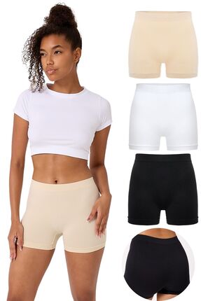 FOREVER MORE 3'lü Kadın Dikişsiz Basic Boxer