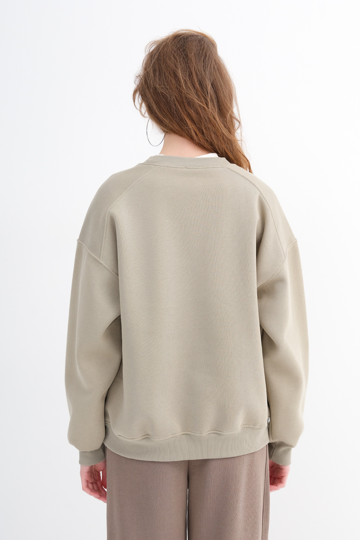 Addax Şardonlu Basic Sweatshirt S3408-K11 görsel 6