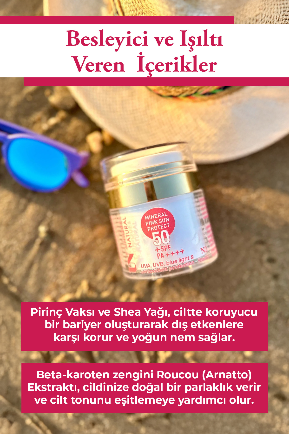 کرم ضد آفتاب مینرال پینک با SPF 50 — 8684298952443 — تصویر 6 از 6