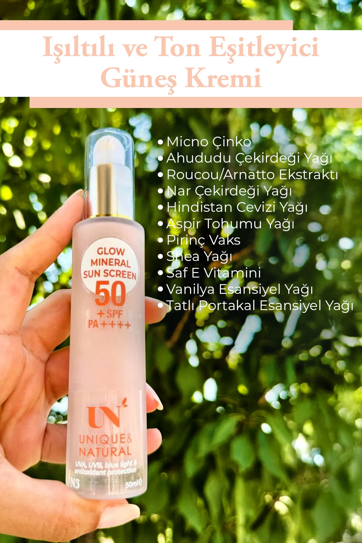%100 Mineral Filtreli Glow Güneş Kremi | Ton Eşitleyici & Işıltılı - 50+SPF — glow-mineral-sun-screen-50spf---renkli-v — تصویر 4 از 9