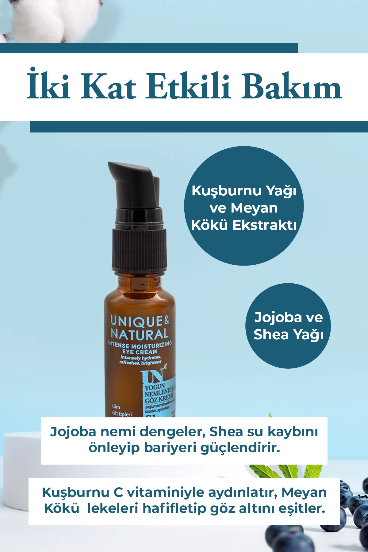 Yoğun Nemlendirici Göz Kremi 20ml — 8684298952177 — تصویر 5 از 7