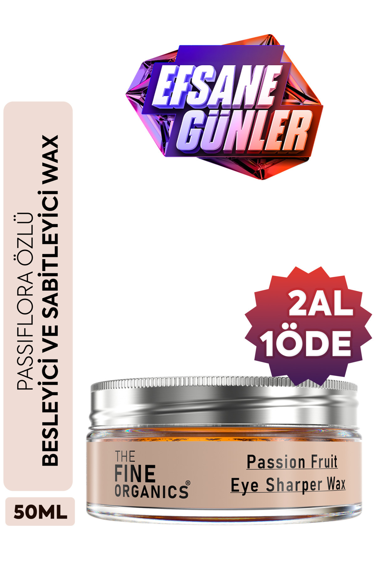 THE FINE ORGANICS Passiflora Özlü Besleyici Kaş Sabitleyici & Şekillendirici Wax 50ml