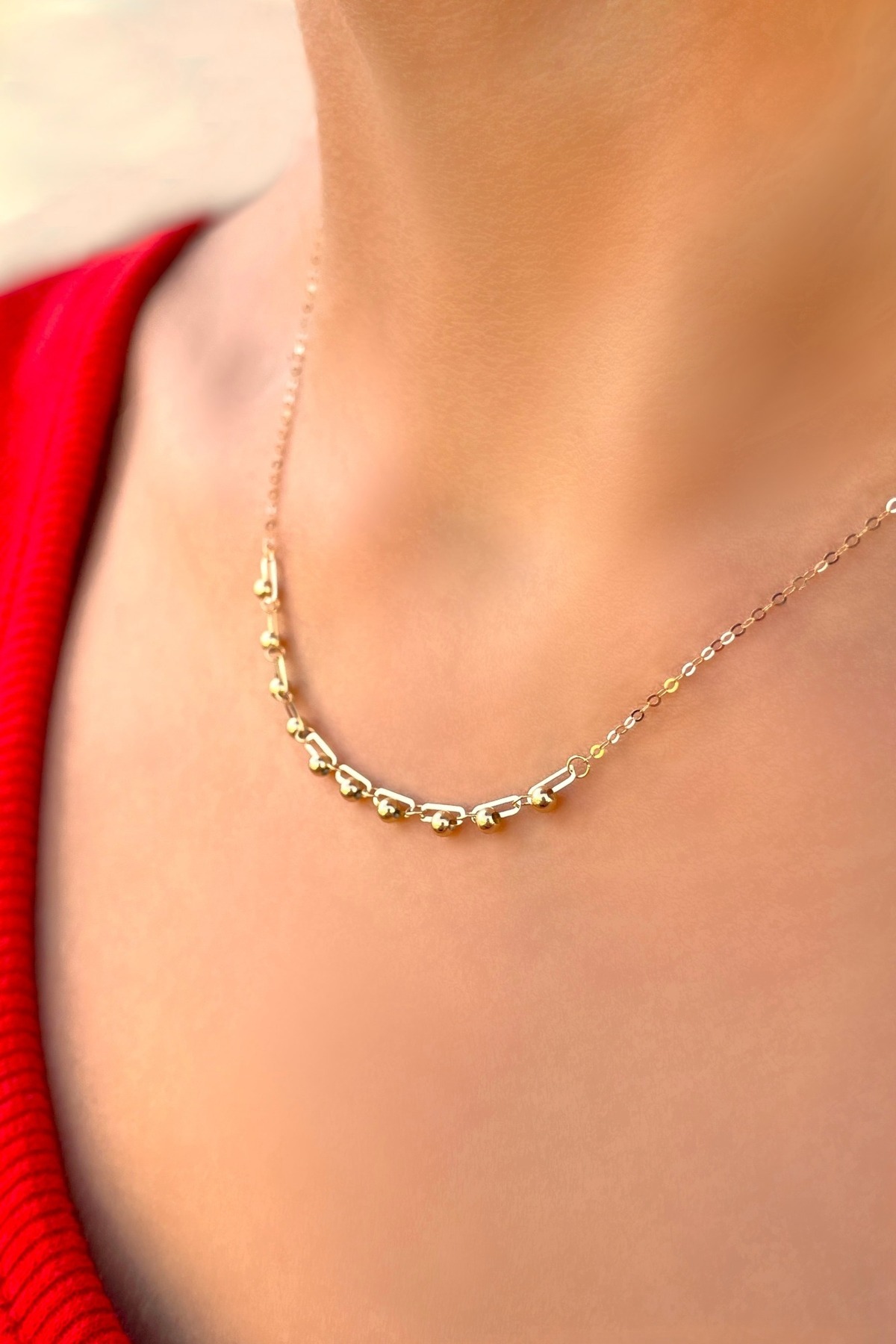 Altınaşkı Toplu Ataş Altın Kolye