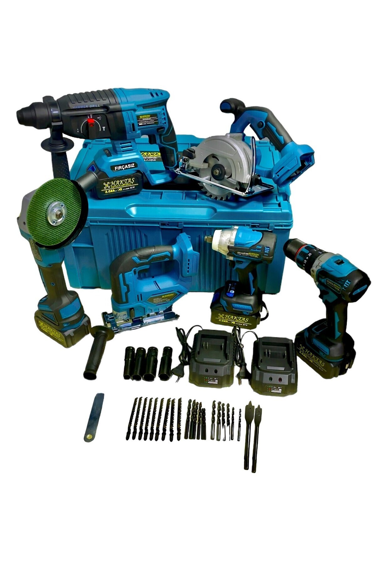 haktaş akülü dekopaj+hilti+somun sökme+matkap+spral+sunta kesme 6