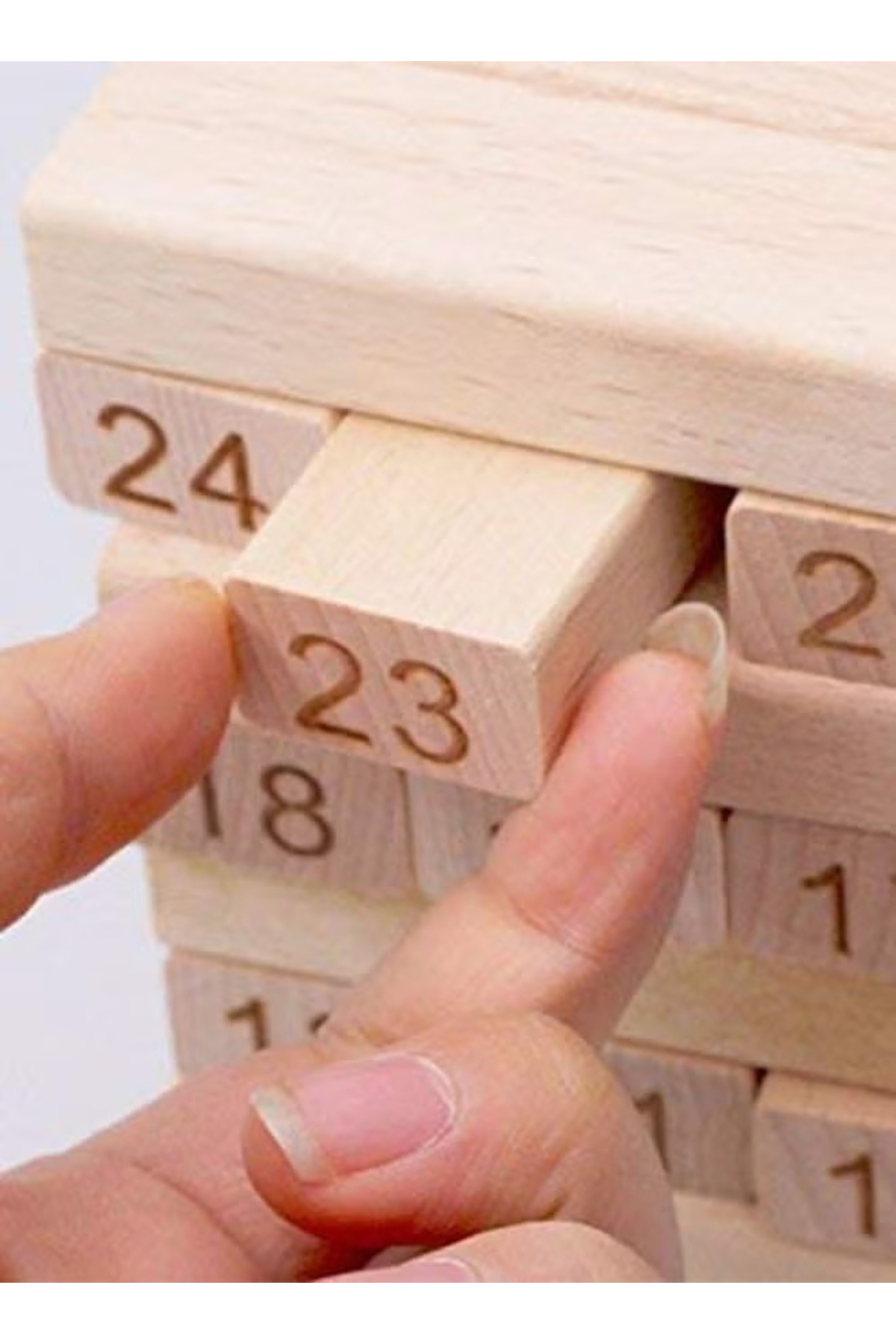 مجموعة مكعبات خشبية كلاسيكية مكونة من 51 قطعة غير سامة وصديقة للبيئة وقابلة للتكديس
