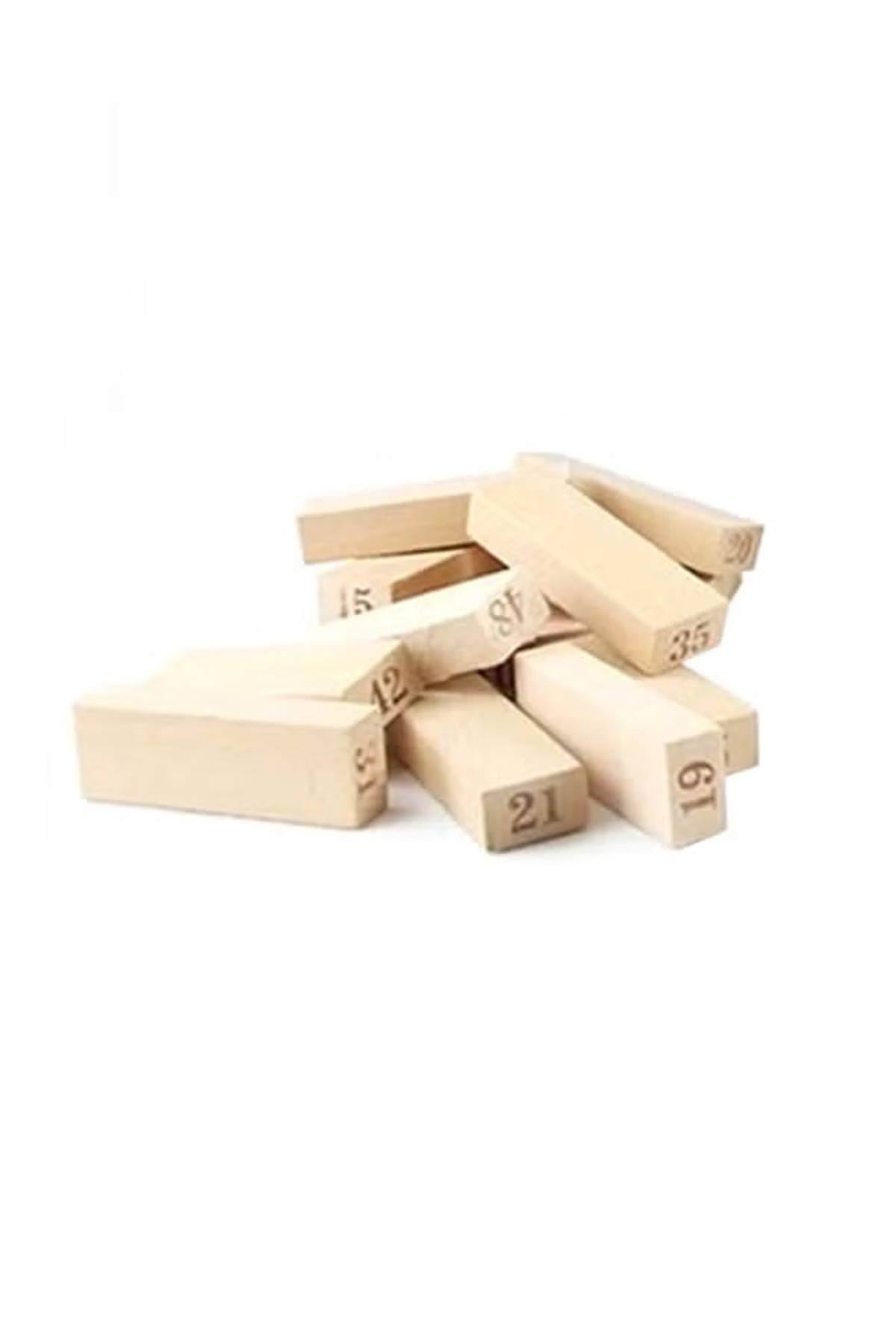 مجموعة مكعبات خشبية كلاسيكية مكونة من 51 قطعة غير سامة وصديقة للبيئة وقابلة للتكديس