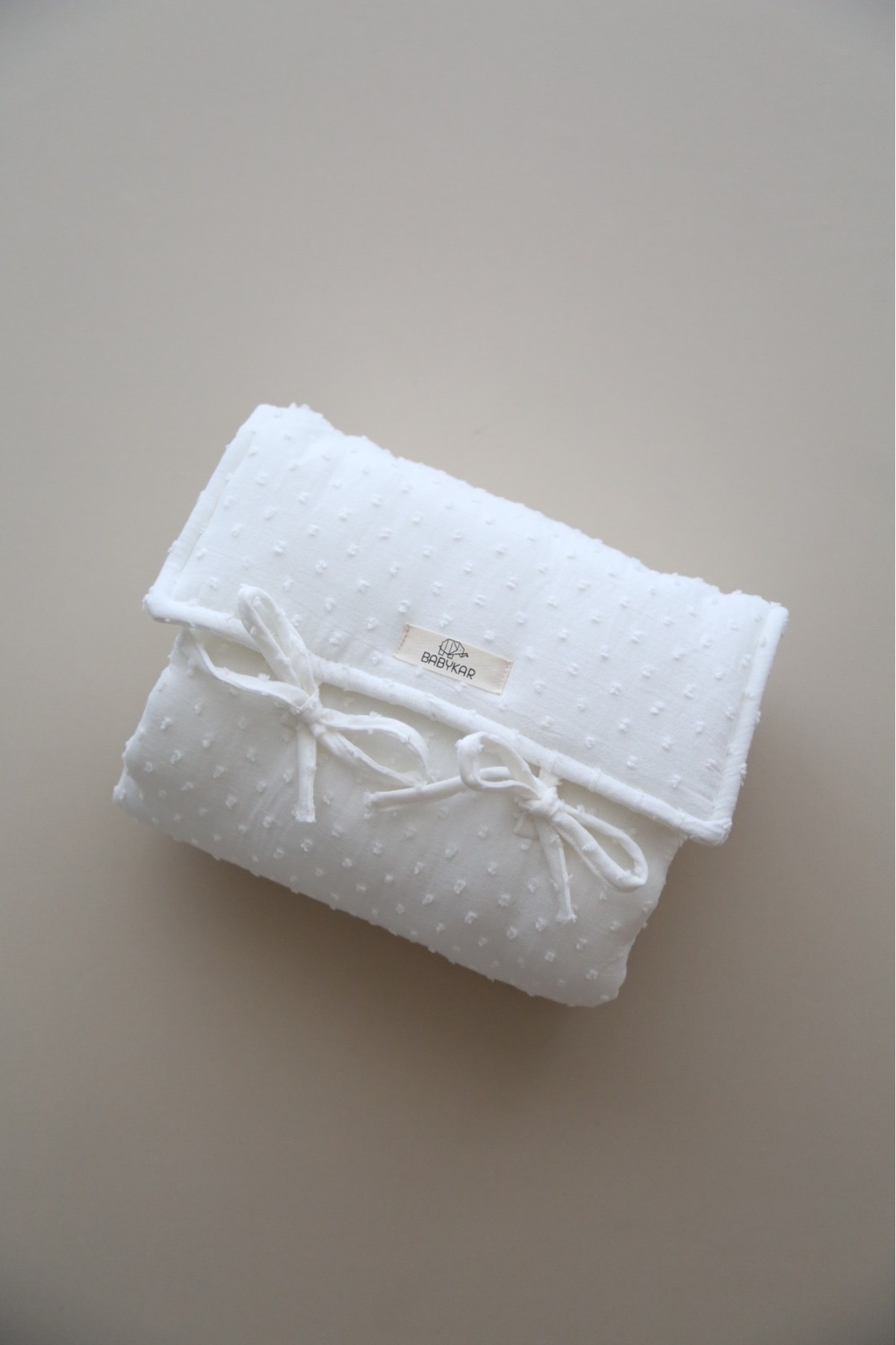 BabyKAR Alt Açma Matı, Bakım Çantası ve Bez Çantası Set Ponponlu Müslin fotoğrafı 2 (önizleme)