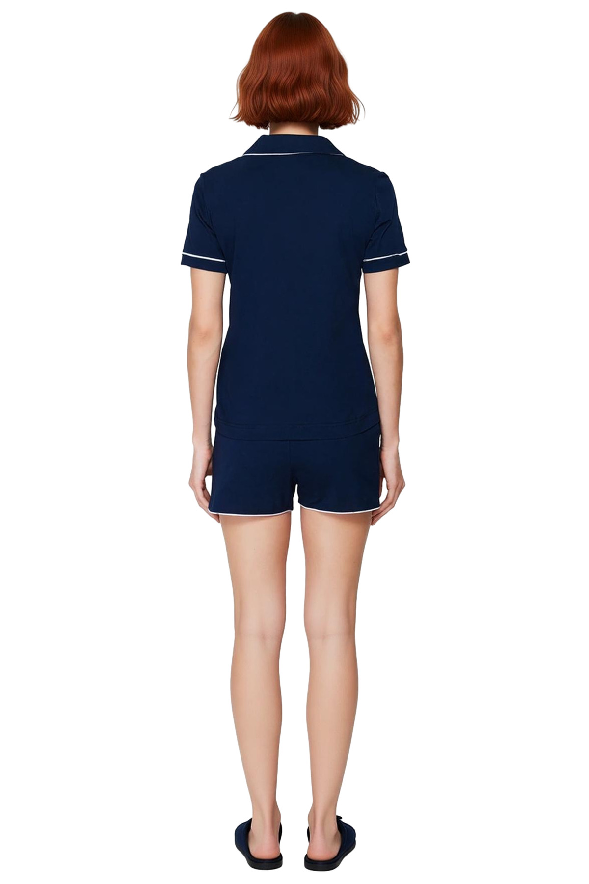 Kadın Pamuklu Kısa Kollu Regular Pijama Takımı Homewear Yazlık Kaliteli İşçilik Günlük Kullanım İçin