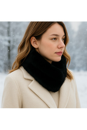 Netodak Mıknatıslı Suni Kürk Yaka | Lüks Görünümlü, Takılıp Çıkarılabilir Kol...