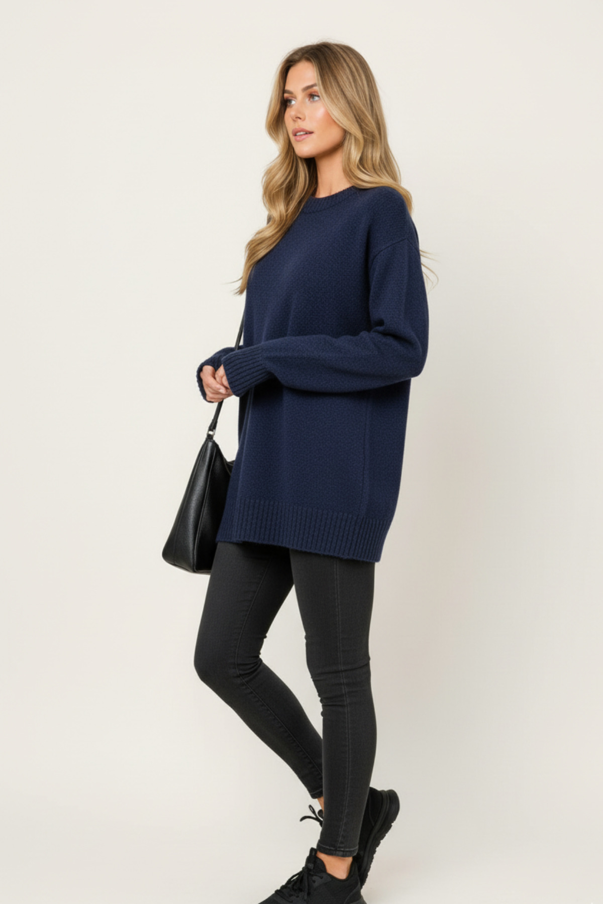 UNCİA OUTDOORS  vengeance salaş Bisiklet Yaka Oversize Triko Kazak - Görsel 3