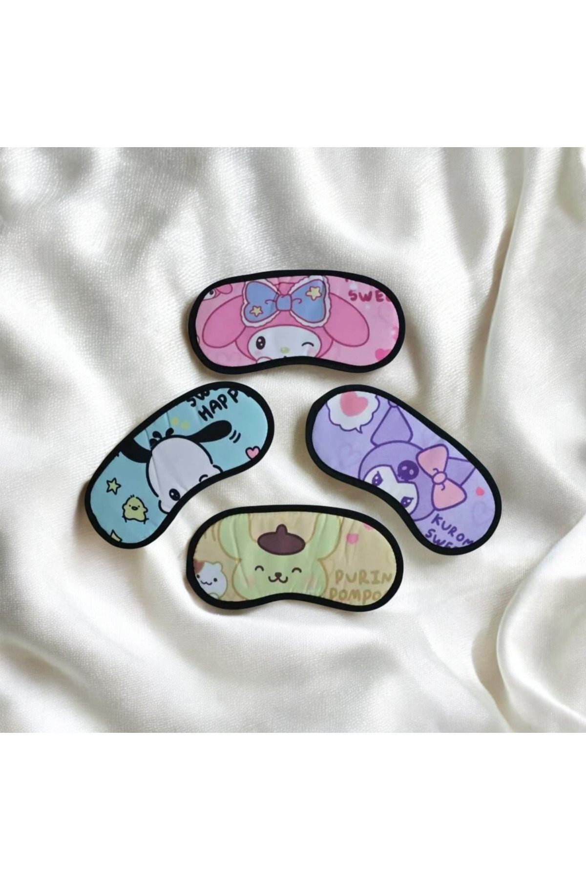 diclecollection Uyku Bandı Göz Bandı Seyahat Göz Bandı 1 Adet (Karışık Desen Gönderilecektir)