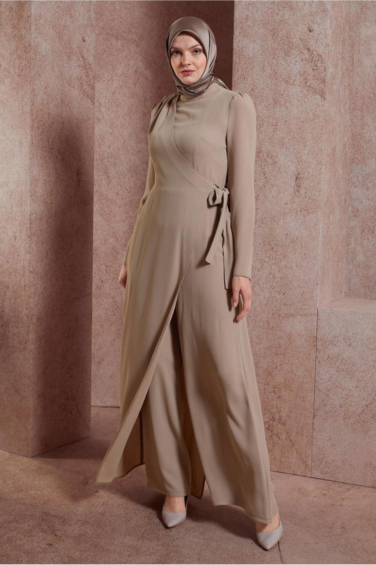 CREPE JUMPSUIT WITH BINDING DETAIL 42885