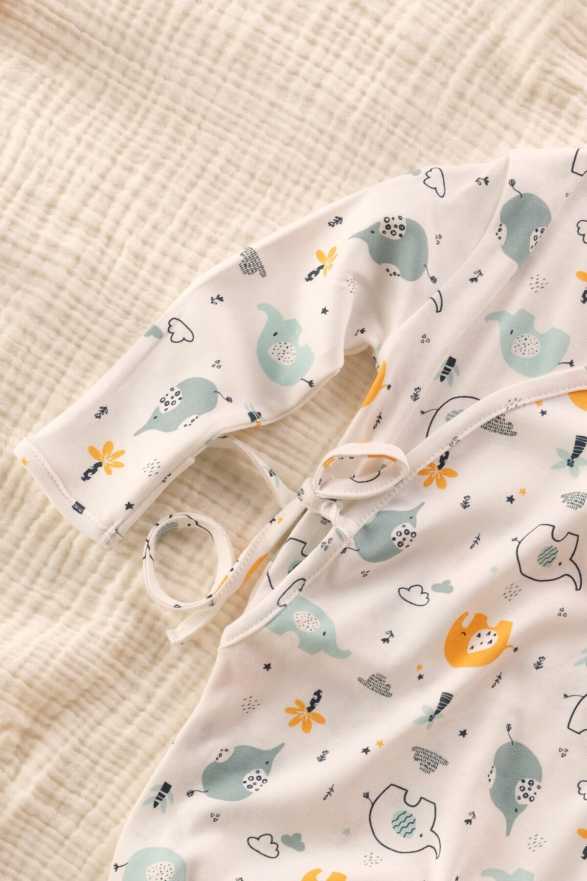 Bondberro Yeni Doğan ve Bebek Kruvaze Zıbın Kundak %100 Pamuk Oekotex Sertifikalı fotoğrafı 5 (önizleme)