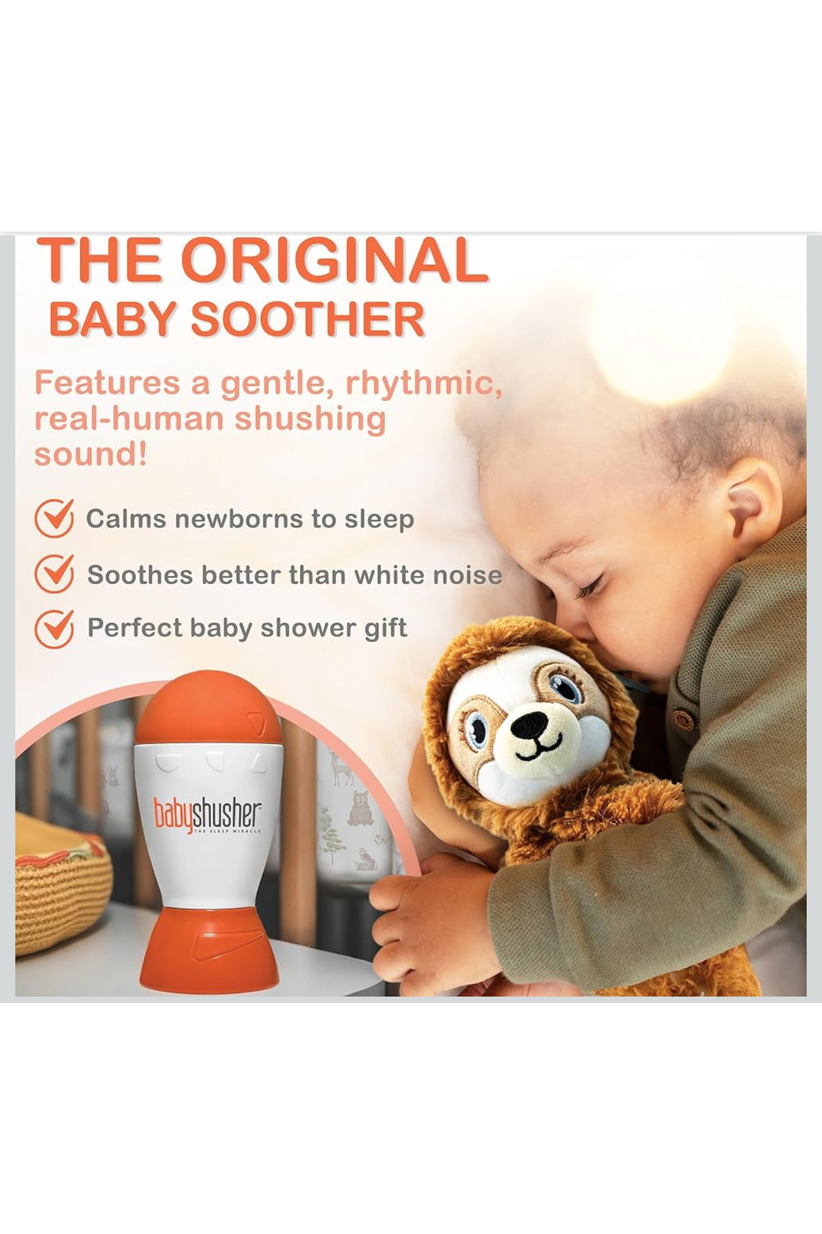 babyshusher Baby Shusher Uyku Mucizesi Ses Makinesi Ritmik İnsan Sesi fotoğrafı 2 (önizleme)