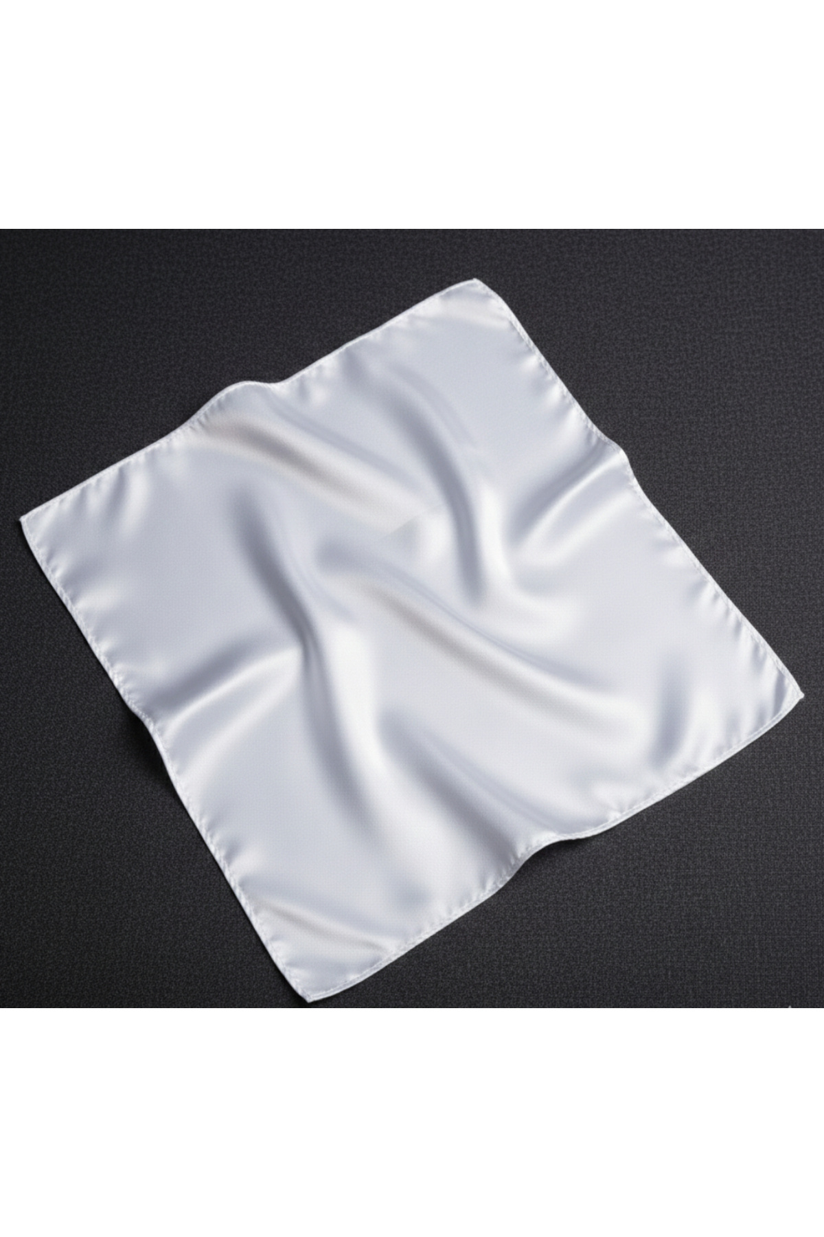 MODA Saten Cep Mendili yaka mendili 35x35 Cm – Beyaz – Şık Ve Zarif Aksesuar